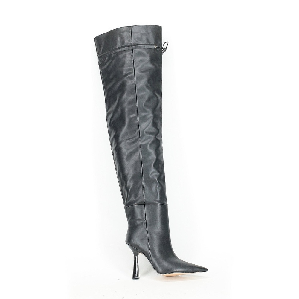 NWB Good American Carla Sleek Black Over-the-Knee Boots